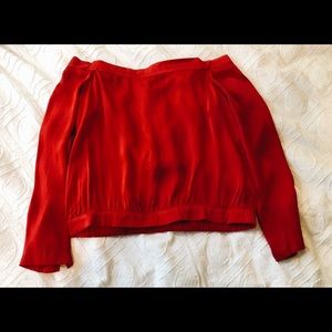 RED OFF THE SHOULDER TOP